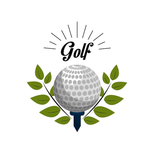 Ícone do jogo de golfe emblema