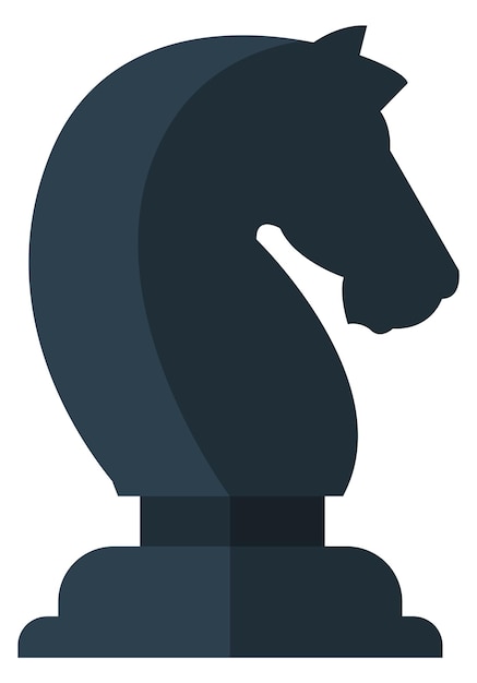 silhueta de cavaleiro de xadrez. elemento de design de ícone preto e branco  de xadrez de cavalo em fundo branco isolado 6993414 Vetor no Vecteezy