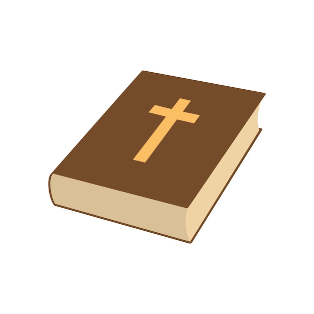 Ícone do livro da Bíblia Ilustração vetorial livro da igreja cristã