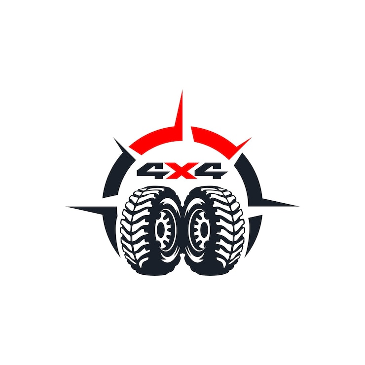 Vetor ícone do logotipo da bússola off-road