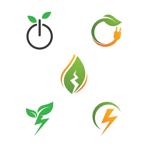 Vetor Ícone do logotipo de energia ecológica