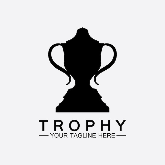 Ícone do logotipo do vetor de troféusícone do logotipo do troféu dos campeões para o modelo de logotipo do prêmio vencedor