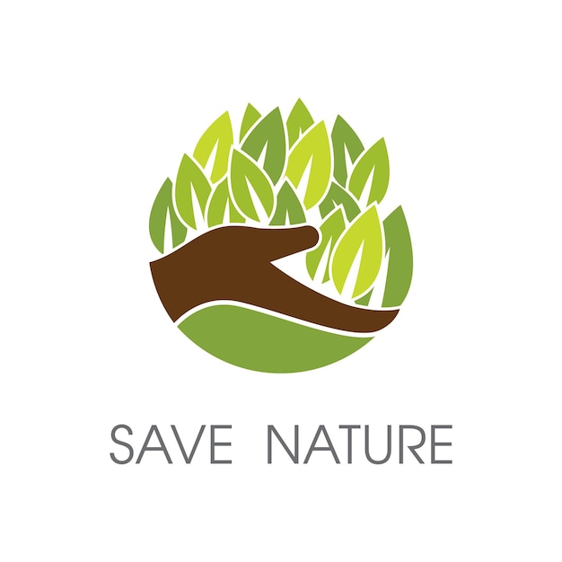 Vetor Ícone do logotipo save nature ecology
