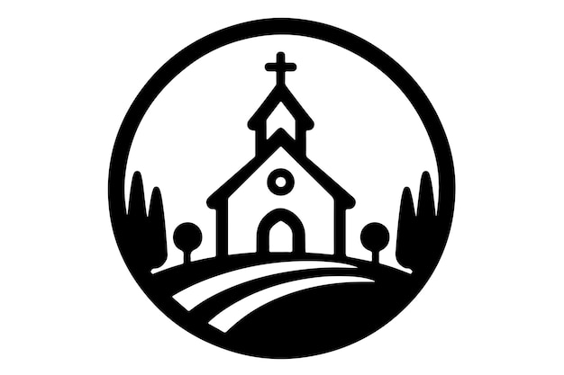 Vetor Ícone do logotipo vetorial da igreja