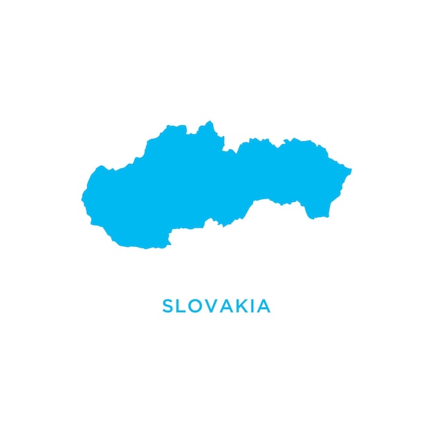 Ícone do mapa da eslováquia europa logotipo ilustração de design de glifo