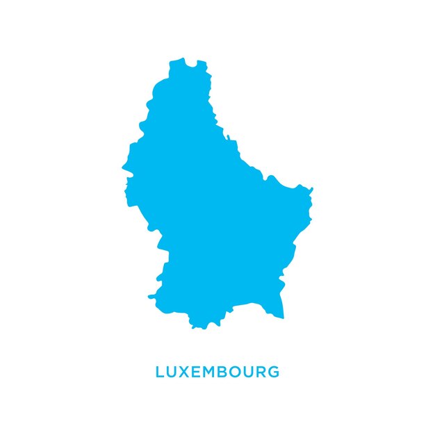 Vetor Ícone do mapa do luxemburgo europa logotipo ilustração de design de glifo