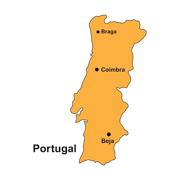 Vetor Ícone do mapa do país portugal