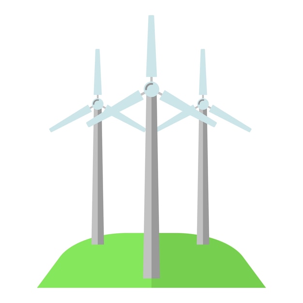Vetor Ícone do moinho de vento ilustração plana do ícone do vetor do moinho de vento para web