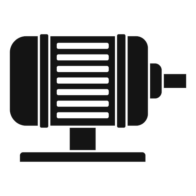 Vetor Ícone do motor elétrico simples ilustração do ícone do vetor do motor elétrico para web design isolado em fundo branco