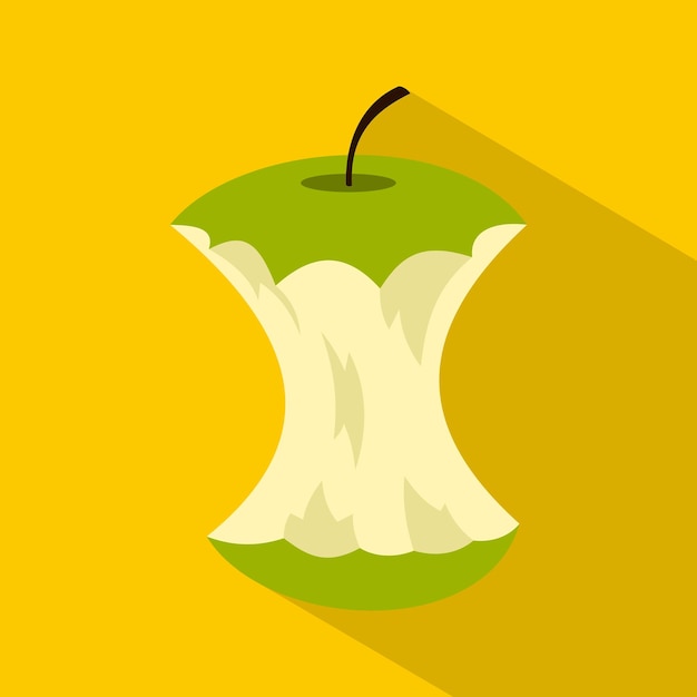 Vetor Ícone do núcleo da maçã ilustração plana do ícone vetorial do núcleo da maçã para a web