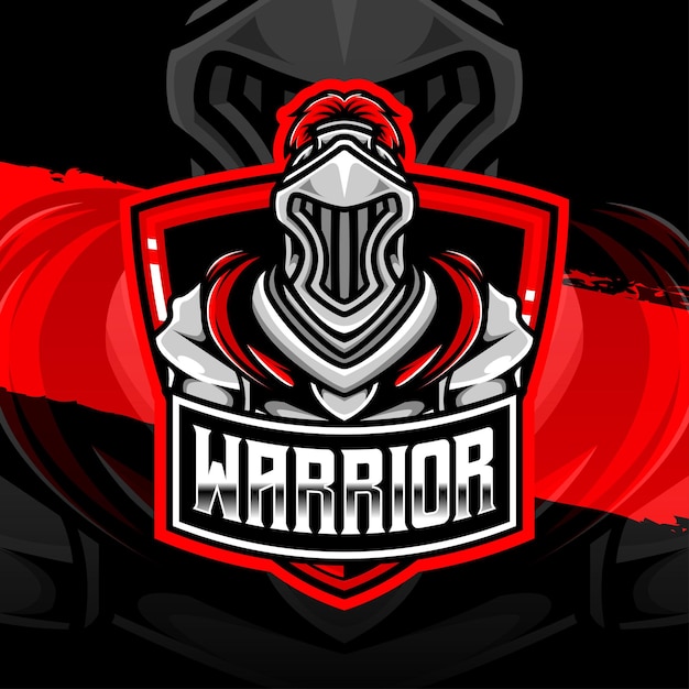 Ícone do personagem guerreiro do logotipo esport