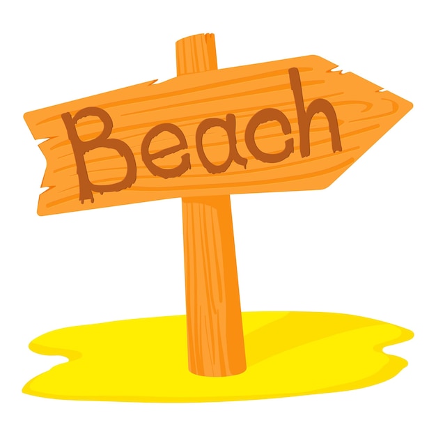 Ícone do ponteiro de praia ilustração de desenho animado do ícone vetorial do ponteiro da praia para a web