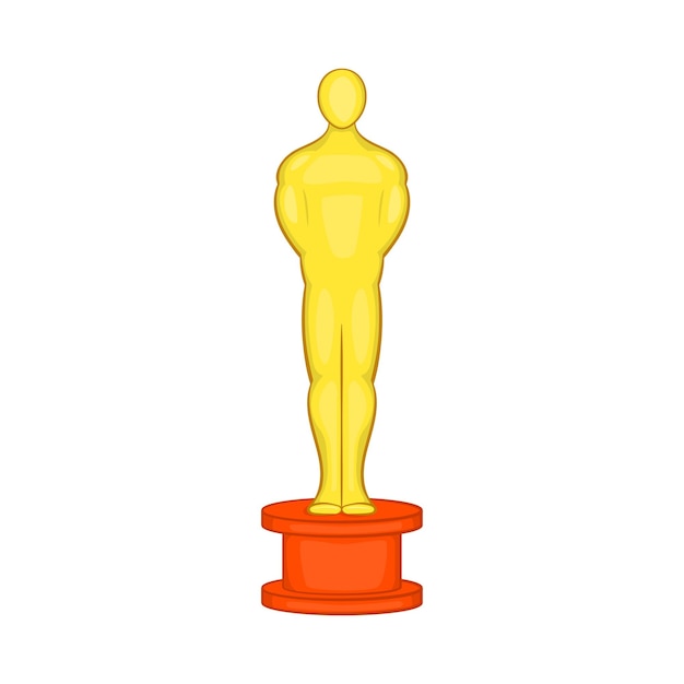 Vetor Ícone do prêmio de ouro do cinema em estilo de desenho animado isolado em fundo branco