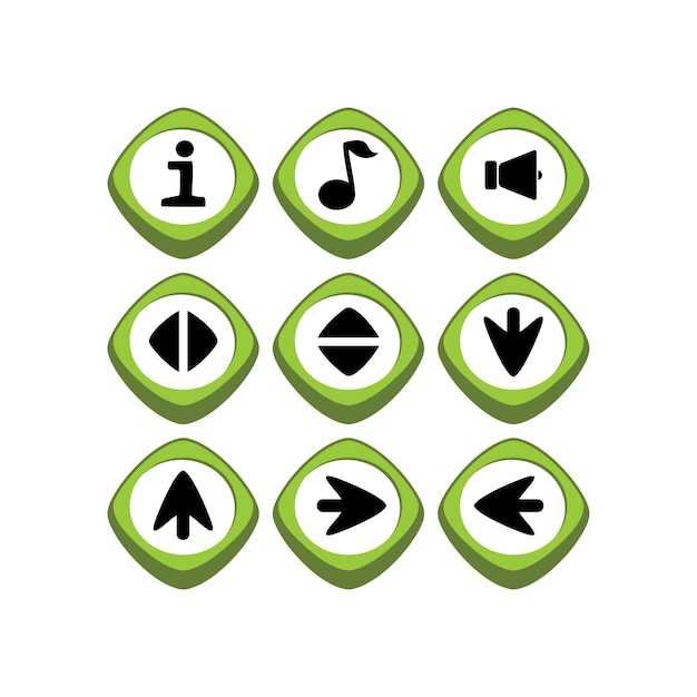 Vetor Ícone do recurso do jogo ícone do símbolo botão vetor