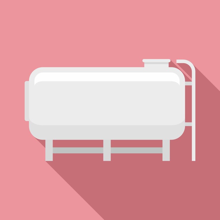 Vetor ícone do tanque de leite ilustração plana do ícone vetor do tanque de leite para web design