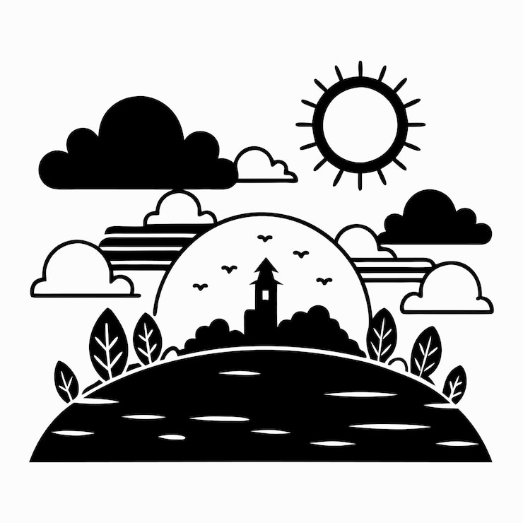 Vetor ícone do tempo com o sol parcialmente atrás da nuvem