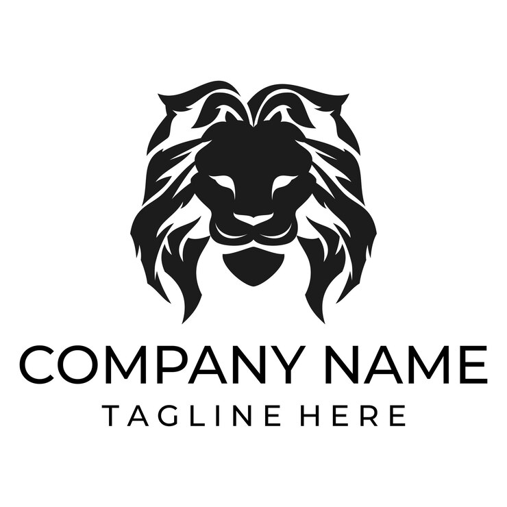Vetor ícone do vetor do modelo do logotipo lion