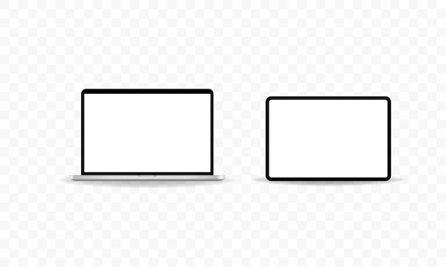 Ícone e dispositivos de laptop e tablet