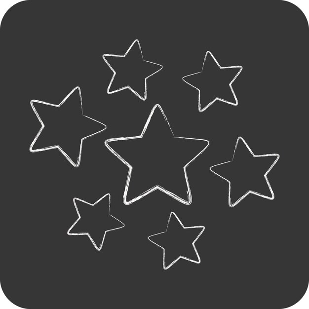 Vetor Ícone estrelas em torno de relacionadas com estrelas símbolo giz estilo design simples editáveis ícones vetoriais simples