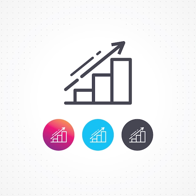 Vetor Ícone gráfico de informações comerciais