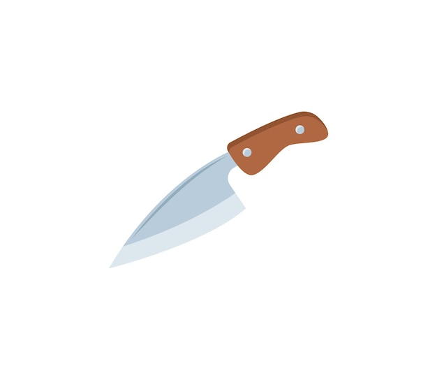 Ícone isolado de vetor de faca. ilustração de emoji de faca. emoticon isolado de vetor de faca