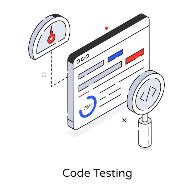 Ícone isométrico moderno da tecnologia api