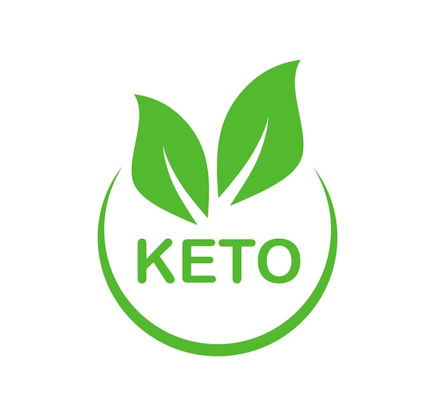 Ícone keto logo da dieta cetogênica emblema da dieta cetogênica