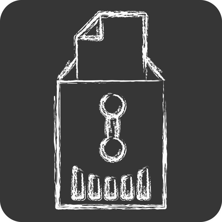 Vetor ícone letra relacionada ao símbolo do office giz ilustração de design simples de estilo