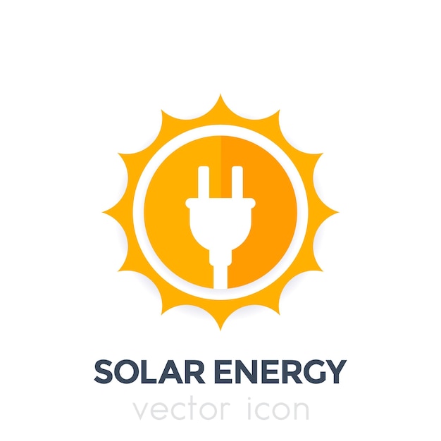 Ícone, logotipo de vetor de energia solar