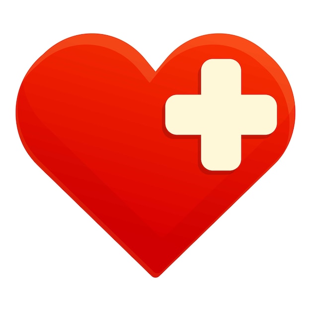 Ícone médico de coração saudável desenho animado de ícone vetor médico de coração saudável para web design isolado em fundo branco