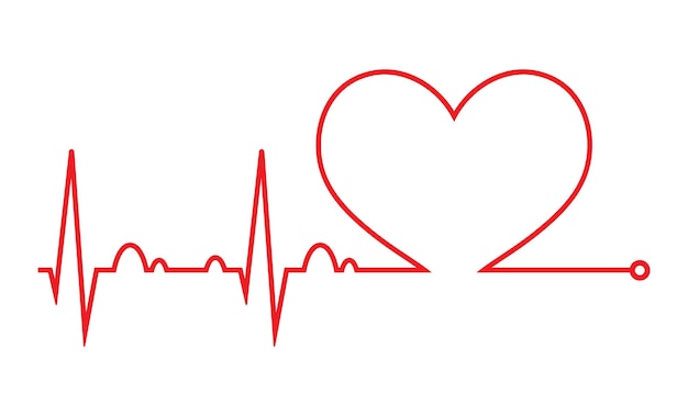 Vetor Ícone médico do ciclo cardíaco do cardiograma do batimento cardíaco
