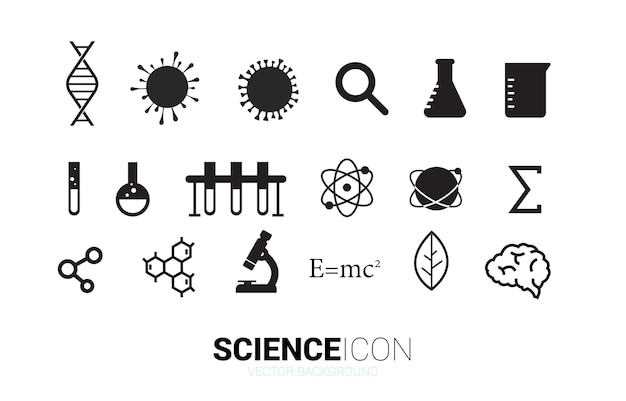 Ícone para conhecimento científico e conceito de laboratório para educação em biologia e pesquisa