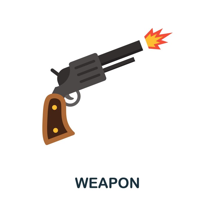 Vetor ícone plano de arma elemento simples de cor da coleção de armas ícone de arma criativa para infográficos de modelos de web design e muito mais
