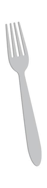 Vetor Ícone plano de garfo de quatro pontas equipamento para comer louça