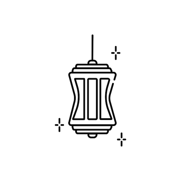 Ícone plano de lanternas do ramadã