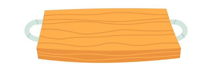 Vetor ícone plano de tábua de corte de madeira utensílio de cozinha