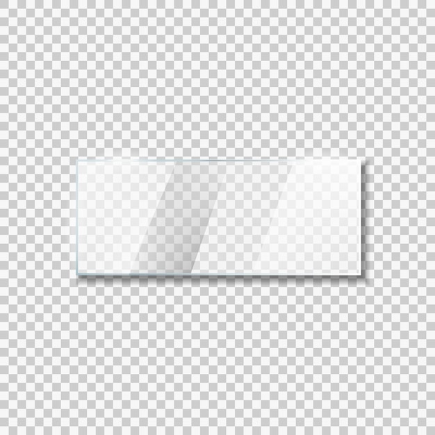 Vetor Ícone realista de placas de vidro isolado na ilustração vetorial de fundo