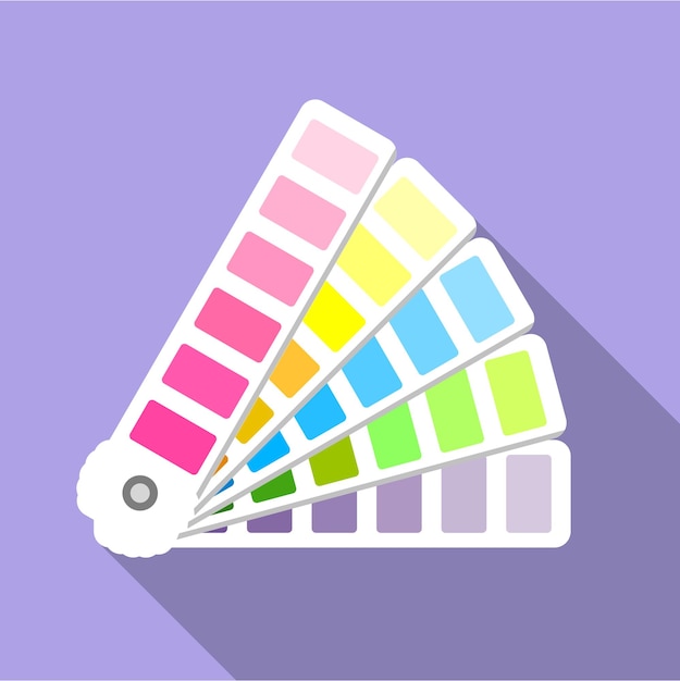 Ícone selecionador cmyk ilustração plana do ícone vetorial selecionador cmyk para web