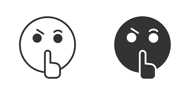 Vetor ícone silencioso em estilo plano ilustração vetorial de silêncio em fundo isolado conceito de negócio de sinalização de silencio