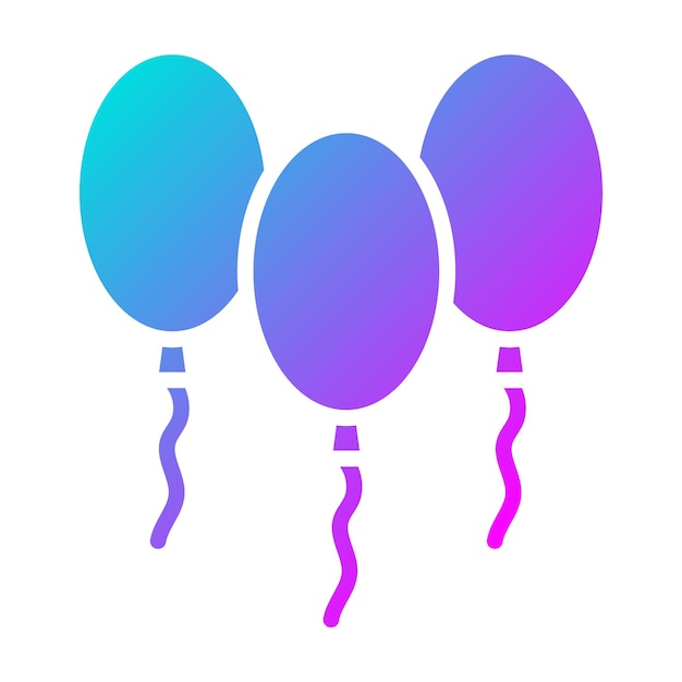 Vetor Ícone vetorial de balões pode ser usado para o conjunto de ícones de aniversário