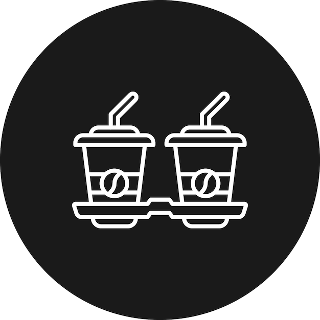 Ícone vetorial de café para levar Pode ser usado para o conjunto de ícones de manhã e pequeno-almoço