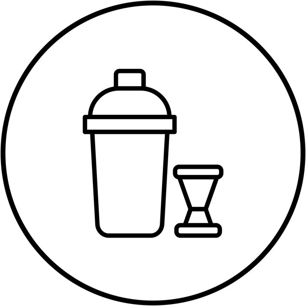Ícone vetorial de cocktail shaker pode ser usado para o conjunto de ícones de bebidas