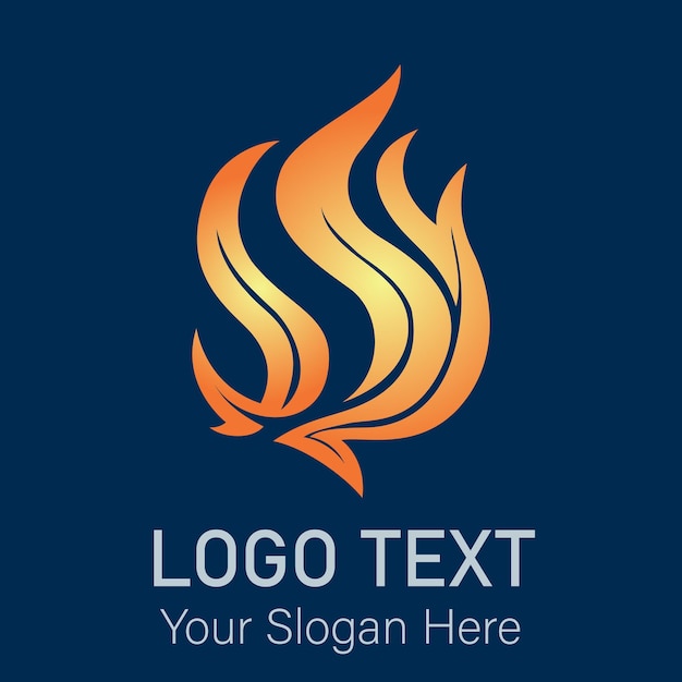Ícone vetorial de design do logotipo da chama de fogo