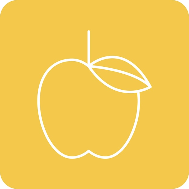 Ícone vetorial de maçã pode ser usado para o conjunto de ícones de frutas e legumes