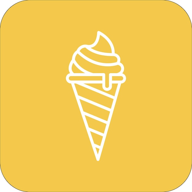 Ícone vetorial de sorvete pode ser usado para o conjunto de ícones de festas e celebrações