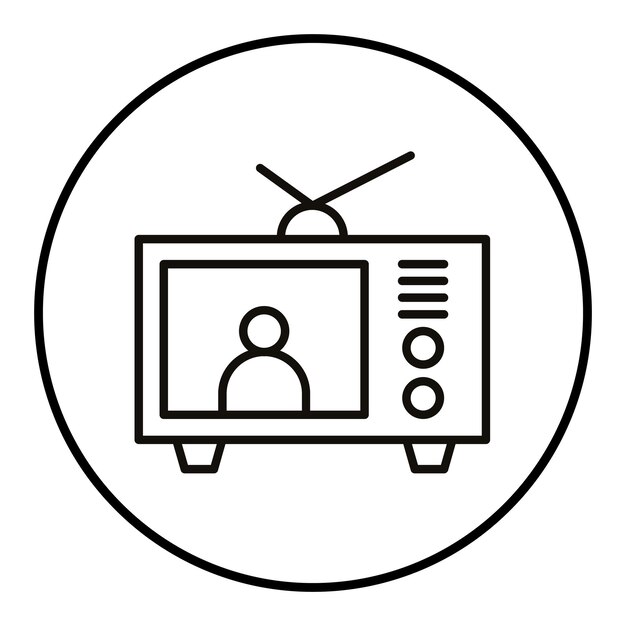 Ícone vetorial de televisão Pode ser usado para o conjunto de ícones de futebol