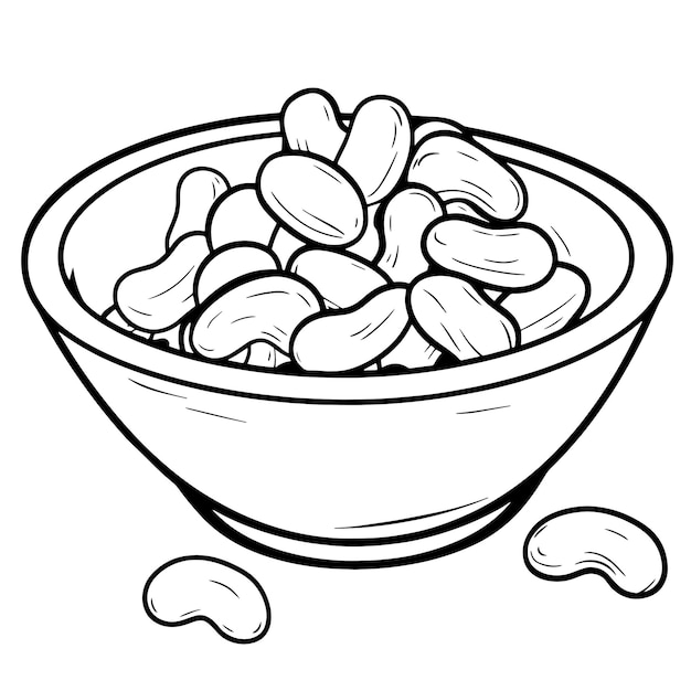 Vetor Ícone vetorial de um esboço de lanche de amendoim perfeito para desenhos relacionados a alimentos ou lanches