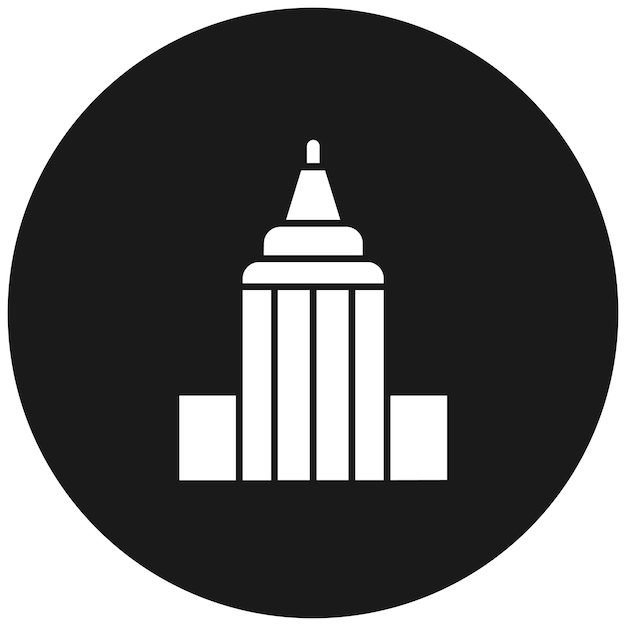 Ícone vetorial do Empire State Building Pode ser usado para o conjunto de ícones Landmarks