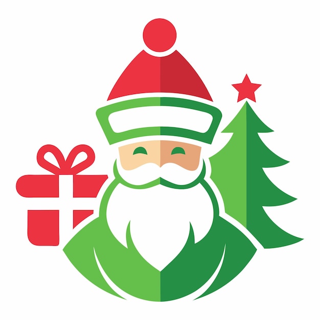 Ícone vetorial do logotipo de Natal de Papai Noel