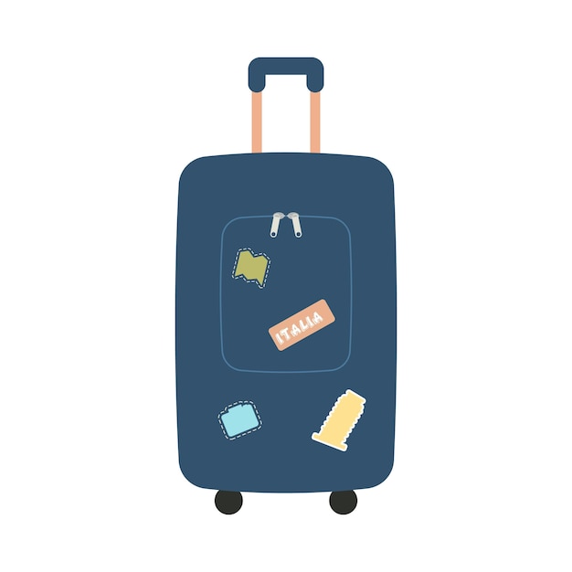 Ícones bagagem Maleta de viagem de verão de estilo plano Maletas e mochilas Ilustração vetorial de férias